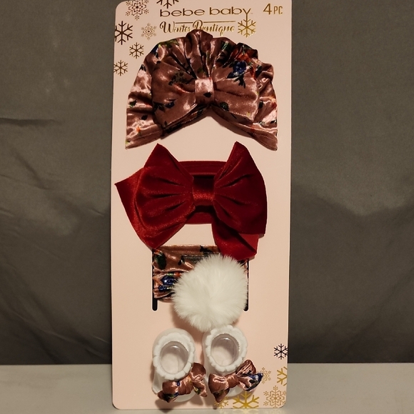 Bebe NWT Pink and Red Hair Accessory Set - Picture 1 of 3
